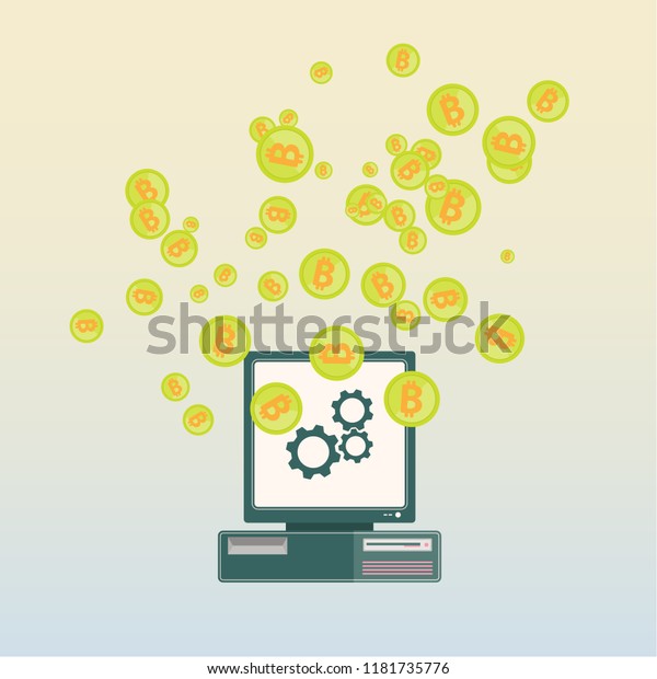 B!   itcoin Mining First Age Mining By Stock Vector Royalty Free - 